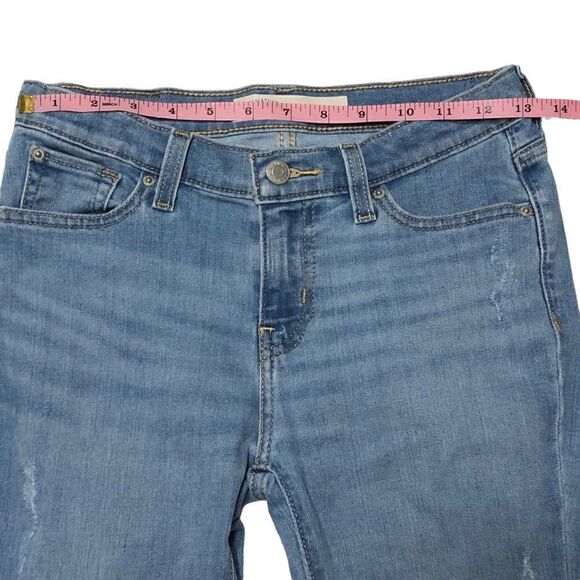Levis Girls Jeans Sz 14 Adjustable Waist Skinny Distressed Destructed - Picture 10 of 10